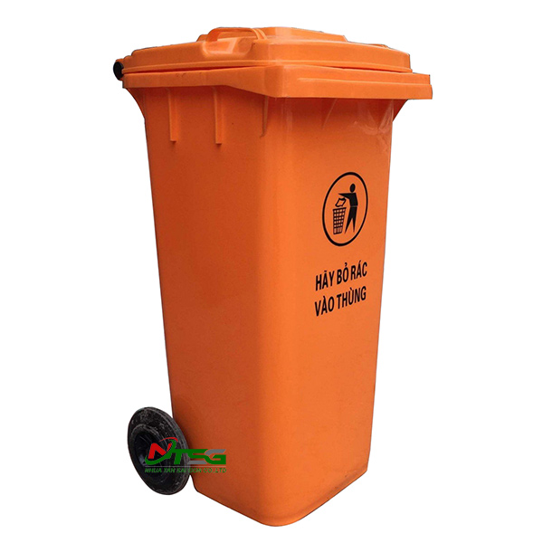 Thùng rác công cộng màu cam