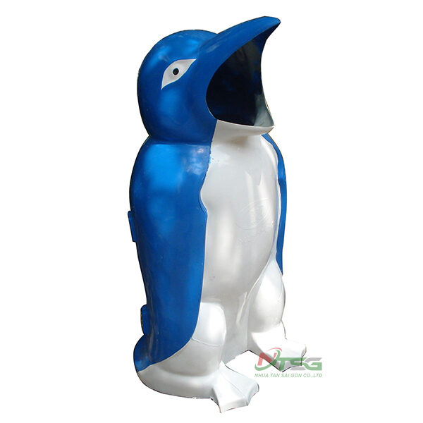Thùng rác hình chim cánh cụt