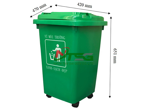 Thùng rác nhựa 60 lít giá cạnh tranh