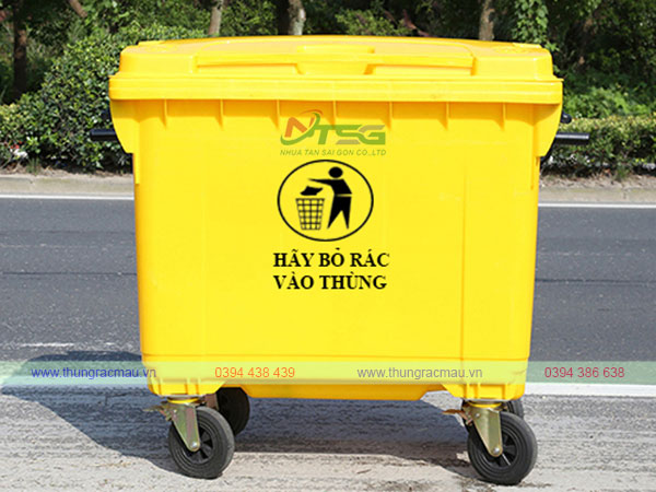 Thùng rác y tế 660 lít