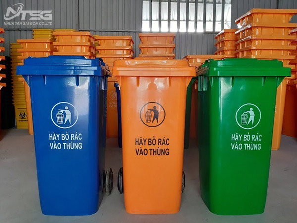 Thùng rác nhựa 120 lít HDPE