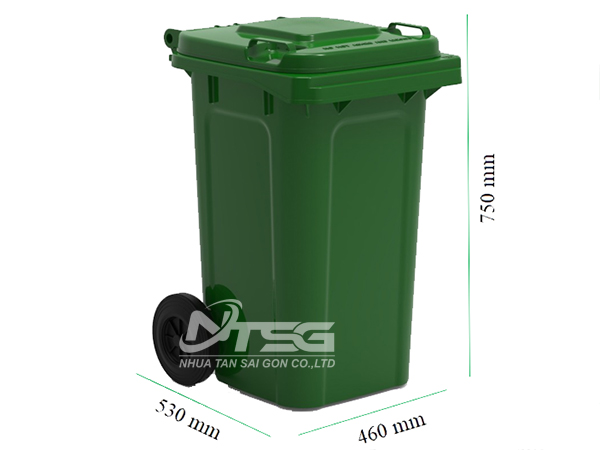 Kích thước thùng rác nhựa 85 lít