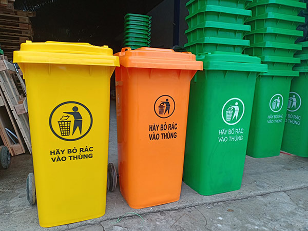 Thùng rác nhựa HDPE 120 lít tại Quận 6