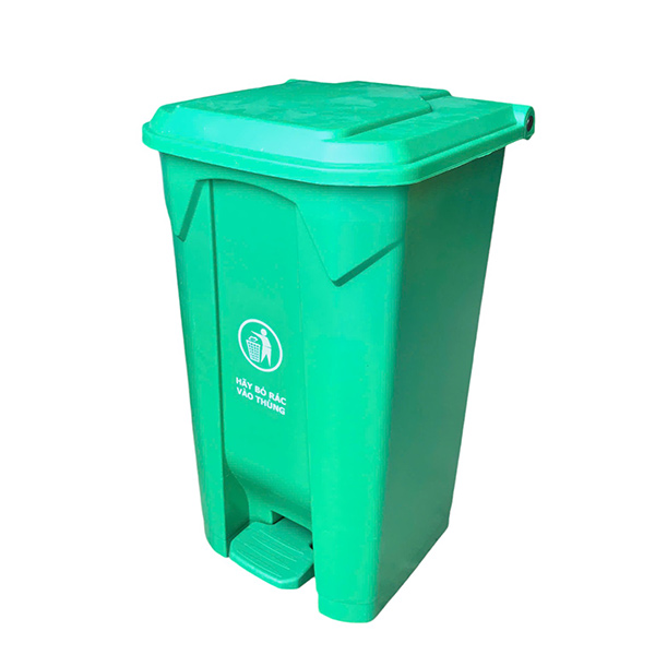 thung-rac-100l-dap-chan-xanh-la